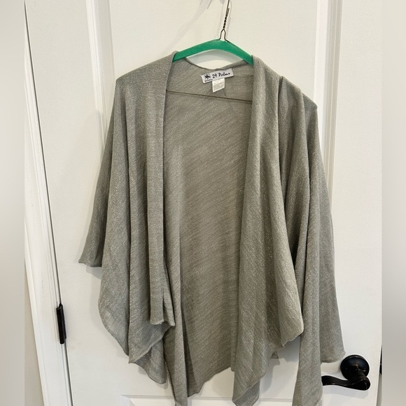 Silver Metallic Shawl - One Size Fits All - Picture 1 of 3